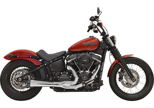 Bassani Manufacturing - Bassani Manufacturing 2-into-1 Road Rage III Exhaust System - 49-State - Chrome - 1S72RE