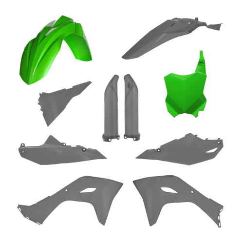 Acerbis - Acerbis Full Plastic Kit - Green/Gray - 2983574594