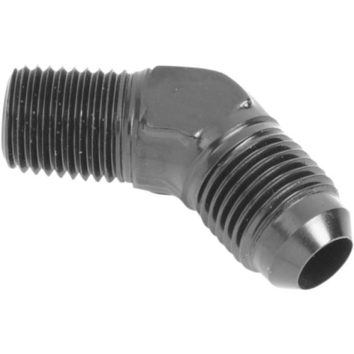 Russell - Russell -6 AN 1/4in. NPT 45 Degree Flare to Pipe Adapter - Black - R60953B