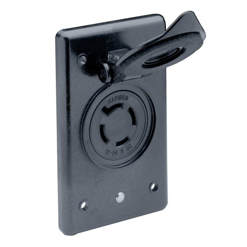 Marinco - Marinco 2018BR-MB 12/24V Receptacle w/Flip Lid