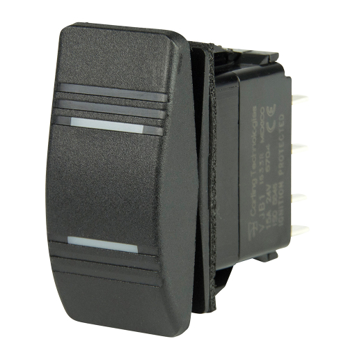 BEP Marine - BEP DPDT Contura Switch - 2-Amber LEDs - ON/OFF/ON