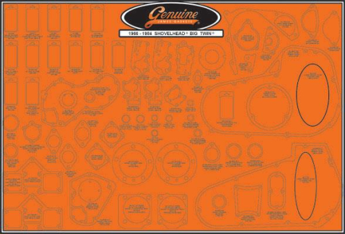 James Gasket - James Gasket Gasket Display Board - Shovelhead - JGI-99000-SHVL