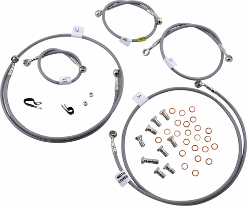 Galfer Brakes - Galfer Brakes Stainless Steel 5 Line Front and Rear Brake Line Kit - FK003D809-5
