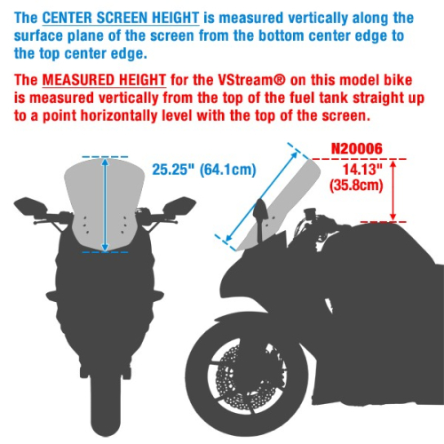 National Cycle - National Cycle VStream Windshield - 14.13in./Light Tint - N20006