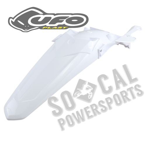 UFO Plastics - UFO Plastics MX Rear Fender - White - YA04857-046