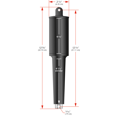 Lenco Marine - Lenco 102XD Extreme Duty Actuator - 12V - 4-1/4" Stroke