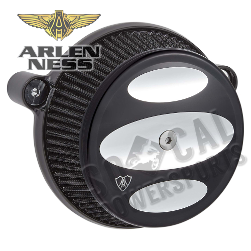 Arlen Ness - Arlen Ness Big Sucker Stage I Air Filter Kit - Scalloped - Black - 18-340