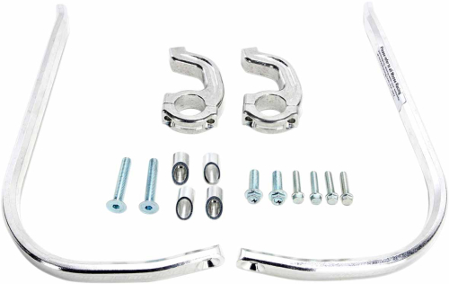 Moose Racing - Moose Racing 1 1/8in. Contour Handguards - Silver - 0635-1494