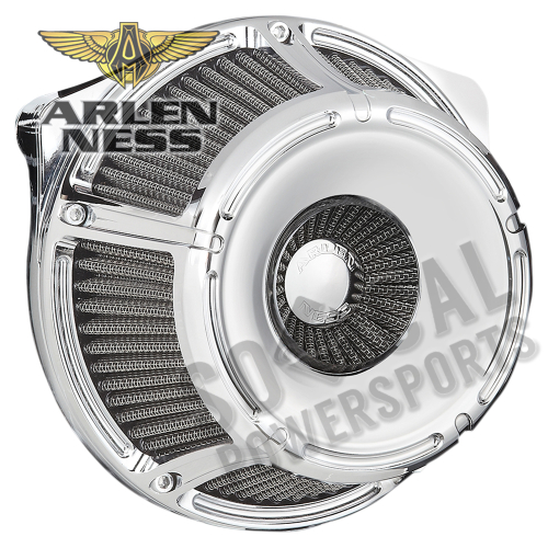 Arlen Ness - Arlen Ness Inverted Series Air Cleaner Kit - Slot Track - Chrome - 18-914