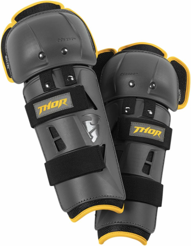 Thor - Thor Sector GP Knee Guards - 2704-0429 - Charcoal/Yellow - OSFM