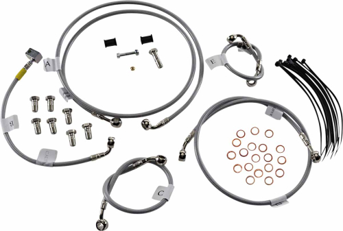 Galfer Brakes - Galfer Brakes Stainless Steel Front/Rear Hydraulic Brake Line Kit - FK003D935-5