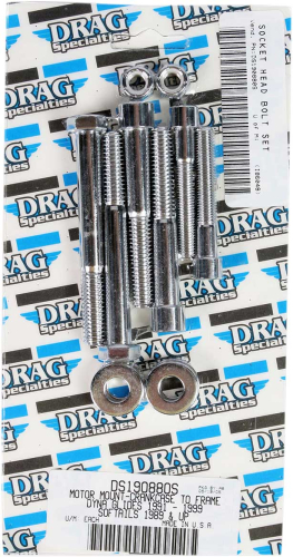 Drag Specialties - Drag Specialties Motor Mount Chrome Socket-Head Bolt Set - Smooth - MK267S