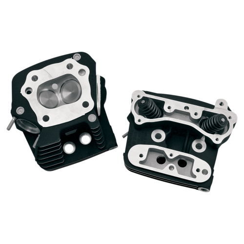 S&S Cycle - S&S Cycle Cylinder Heads for EVO Motors with Stock-Style Pistons - Black Powder-Coat - 106-4570