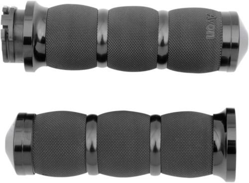 Avon Grips - Avon Grips Air Cushioned Grips - Black Anodized - AIR-90-ANO