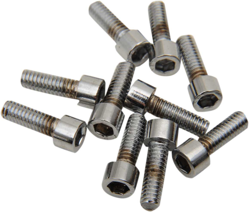 Drag Specialties - Drag Specialties #8 Fine and Coarse-Thread Knurled Socket-Head Bolts - 8-32 x 1/2in. - MPB189