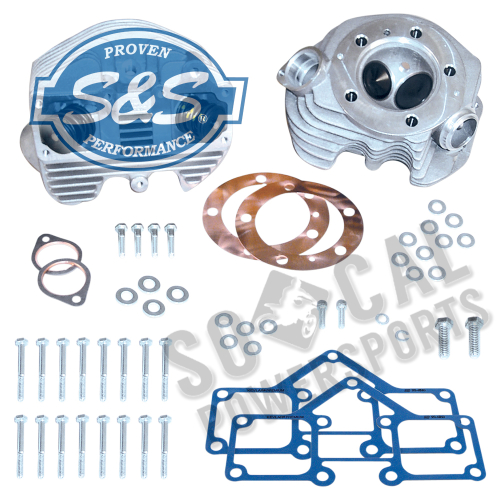 S&S Cycle - S&S Cycle Super Stock Cylinder Heads (O-ring Intake) - Stock Bore - Aluminum Finish - 90-1496