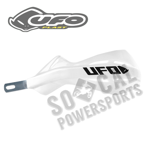 UFO Plastics - UFO Plastics Handguards with Aluminum Inserts for 7/8in. Handlebars - White - PM01632-041