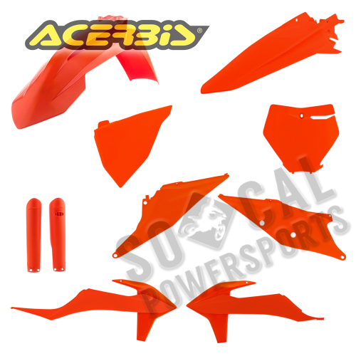 Acerbis - Acerbis Full Plastic Kit - Orange 16 - 2726495226