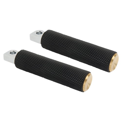 Arlen Ness - Arlen Ness Fusion Passenger Footpegs - Knurled - Brass - 07-945
