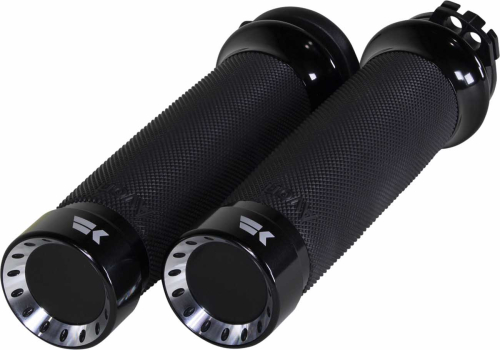 Khrome Werks - Khrome Werks Turbine Grips  - Custom Contour - Black - 500220