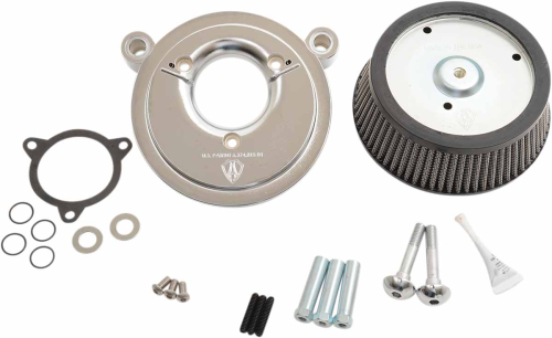 Arlen Ness - Arlen Ness Big Sucker Stage I Air Filter Kit w/ Synthetic Filter - Chrome - 50-514