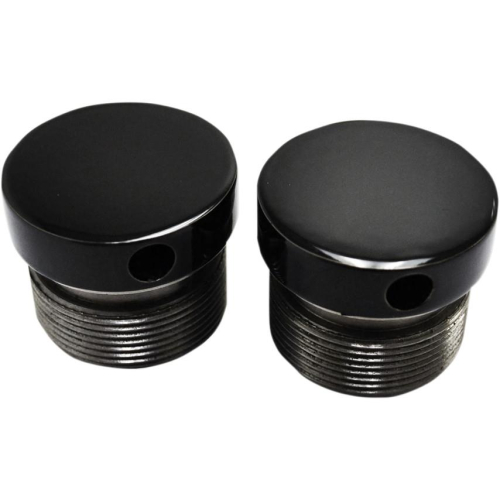 LA Choppers - LA Choppers Flush-Mount Fork Caps - 39mm - Gloss Black - LA-7504-39B