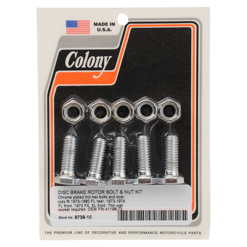 Colony - Colony Brake Rotor Hardware Kit - 8738-10