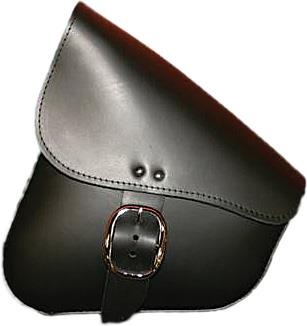 Willie & Max - Willie & Max Leather Swingarm Bag - Black with Chrome Buckle - 59904-00