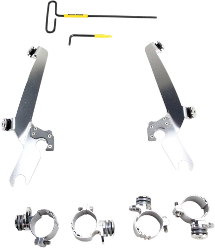 Memphis Shades - Memphis Shades Trigger-Lock Mount Kit for Sportshield Windshields - Polished - MEK2000