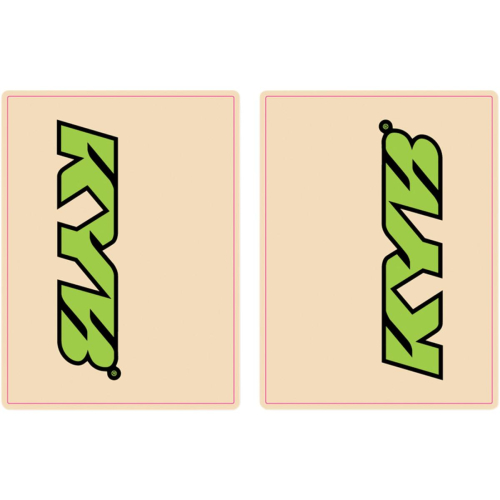 FLU Designs Inc. - FLU Designs Inc. Upper Fork KYB Decal - Green/Black - 01017