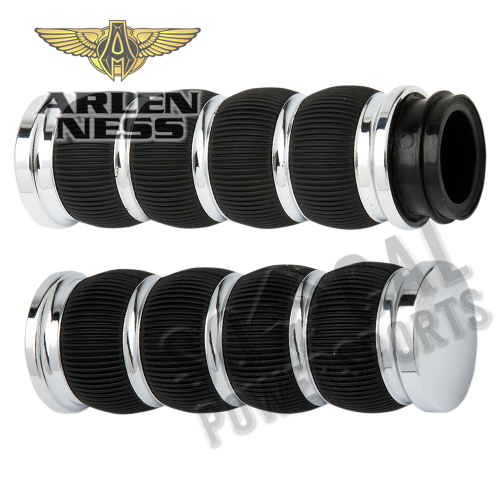 Arlen Ness - Arlen Ness Fusion Series Grips - Ring Leader - Chrome - 07-312