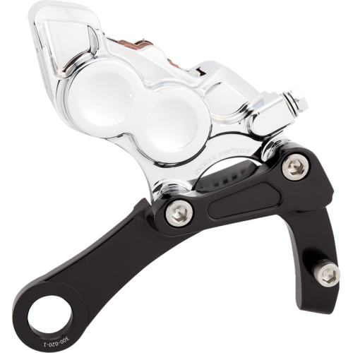 Arlen Ness - Arlen Ness 4-Piston Brake Rear Caliper/Brackets - Chrome - 02-327