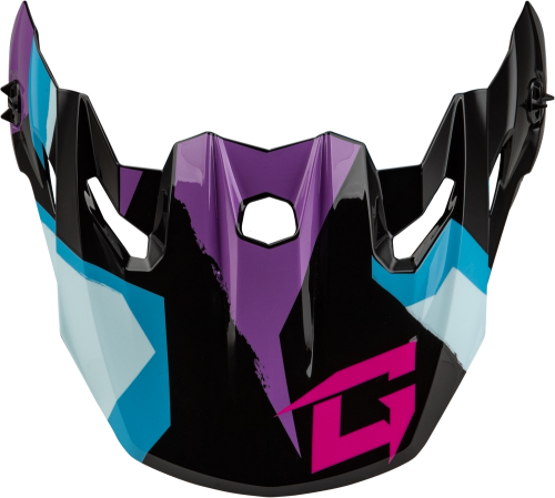 G-Max - G-Max Splinter Visor with Screws for MX-96 Helmet - Black/Purple/Blue - G096016