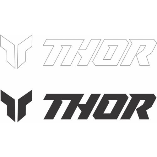 Thor - Thor Die Cut Decals - White/Black - 3in - 4320-2591