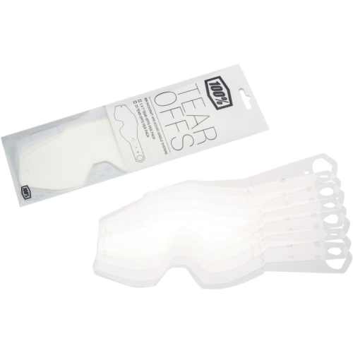 100% - 100% Tear Offs for Racecraft/Accuri/Strata MX Goggles - Laminated - 59013-00001