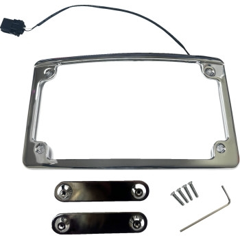 Custom Dynamics - Custom Dynamics Illuminated CVO License Plate Frame - Chrome - LPF-RAD-23CVO-C