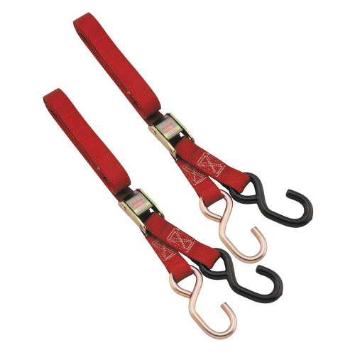 BikeMaster - BikeMaster Tie Downs - 1in. x 6ft. - Red - 100500