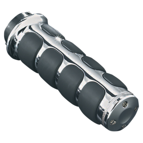 Kuryakyn - Kuryakyn ISO Grips with Chrome Accent Rings - 5-3/4in. - 6236