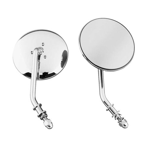 Bikers Choice - Bikers Choice 4in. Round Mirror - Right - Chrome - 489711