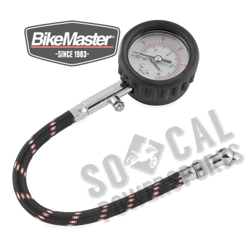 BikeMaster - BikeMaster Dial Gauge with Hose - 0-60 psi in 1 lb. Increments - 151504