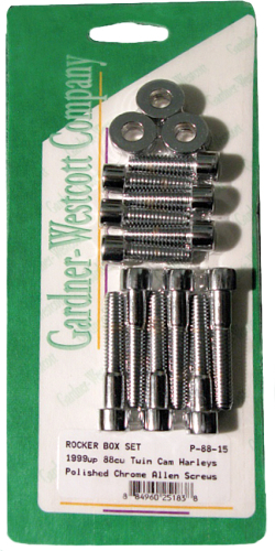 Gardner-Westcott - Gardner-Westcott Rocker Box Chrome Steel Socket-Head Bolt Kit - C-80-08H