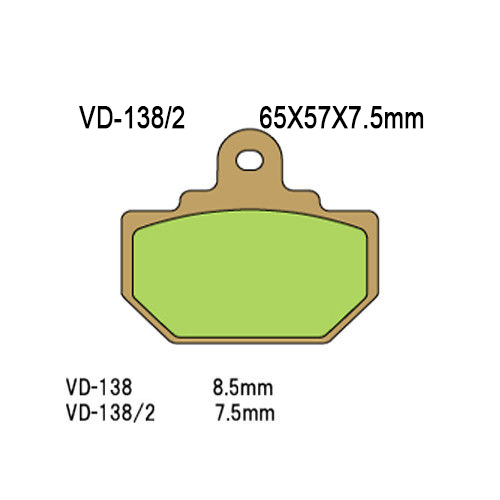 Vesrah - Vesrah Organic Brake Pads - VD-138/2