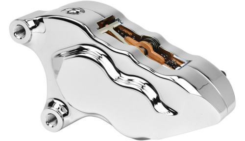 Hawg Halters Inc - Hawg Halters Inc Direct Bolt-On 4 Piston Front Left Brake Caliper - Chrome - LHSCC5018