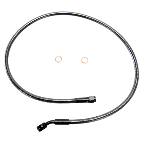 Magnum - Magnum Black Pearl Designer Series ABS Front Upper Brake Line - 10mm., 35deg. Banjo - 32in. - AS47132