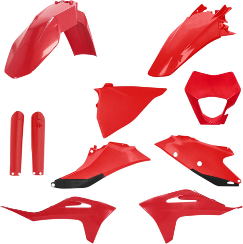 Acerbis - Acerbis Full Plastic Kit - Red/Black - 2872811018