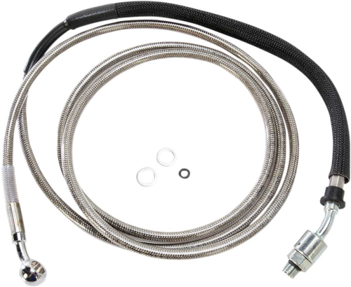 Drag Specialties - Drag Specialties Stainless Steel Hydraulic Clutch Line - 80 1/8in. (+10) - Stainless Steel - 0661-0007