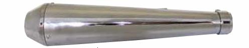 Emgo - Emgo Universal Reverse Cone Shorty - Chrome - 80-84030