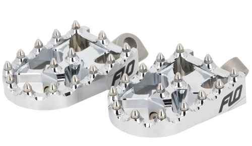 Flo Motorsports - Flo Motorsports Moto Style Footpeg Set - Chrome - FPEG-800CR