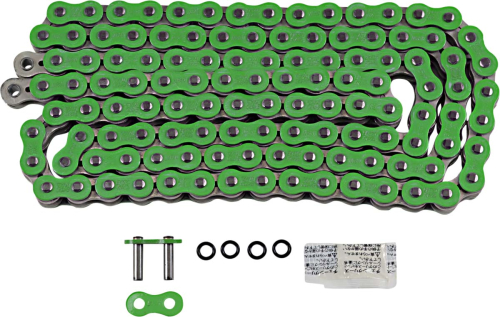 EK Chain - EK Chain 520 MVXZ2 Series X-Ring Chain - 120 Links - Green - 520MVXZ2-120N