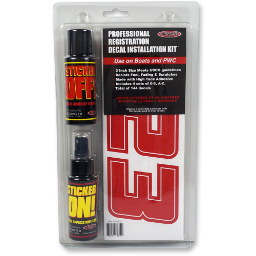 Hardline - Hardline Professional Registration Decal Installation Kit - Red - RED900